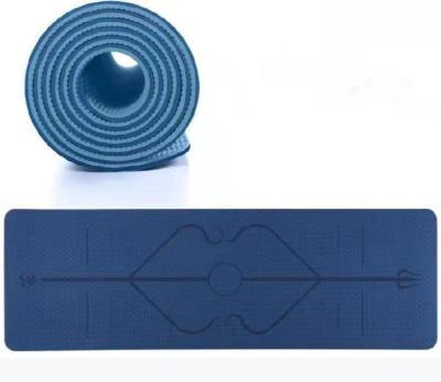 China Eco-Friendly 6mm Thick Tape Printing Extra Non Slip Exercise & Fitness Mat For All Types Of Yoga, Pilates And Floor Workouts for sale