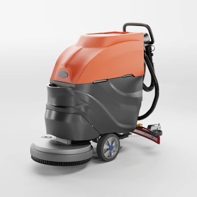 China Hotels Reduce Cost To Clean Battery Walk Behind Floor Micro Industrial Electric Scrubber For Supermarket for sale