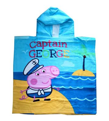 China Design Disposable Cotton Cardboard Hooded Beach Towel Kids for sale