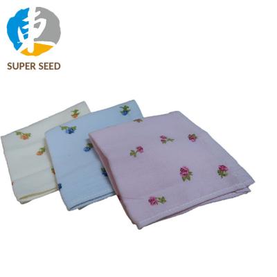 China Flower Pattern Muslin Cotton Kitchen QUICK DRY Tea Towel For Custom Printing Logos for sale