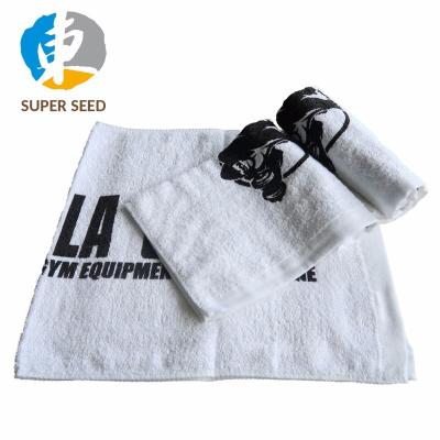 China Cotton Terry Printing Sport Towel QUICK DRY Hand Towel With Custom Logo for sale