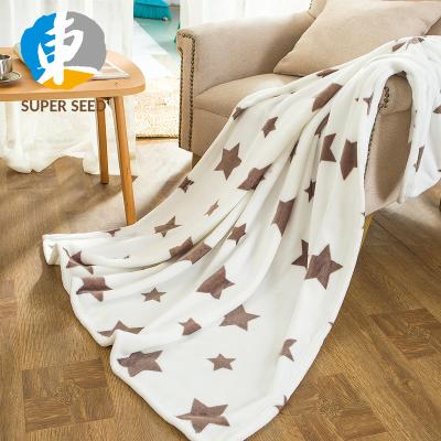 China SuperSeed AG-0287 Disposable Soft 100% Polyester Flannel Fleece Keep Warm Throw Blanket Custom for sale