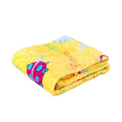 China SuperSeed AG-0624 disposable super soft polyester fleece coral blanket, silk screen printing custom blanket for sale