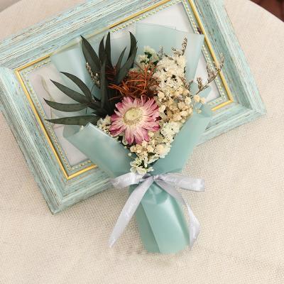 China Manufacturer Green Supplies Cotton Valentine's Day Gift Environmental Protection INS Photo Dry Flower Props Decorative Bouquet Preserved Flower for sale