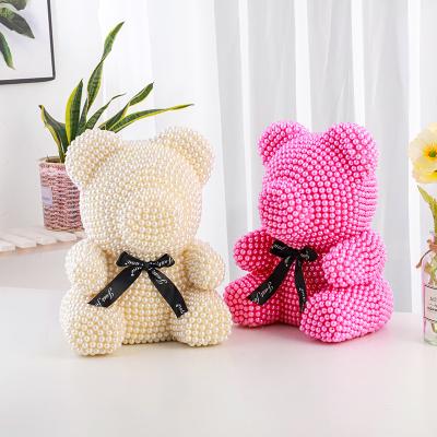 China High End And Fashionable Amazon Selling Hot Sale Teddy Bear Girlfriend Gift Handmade Valentines Day Pearl Bear for sale