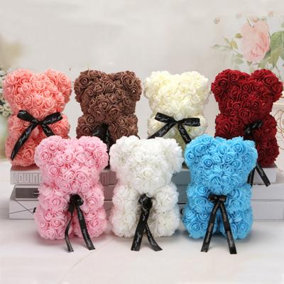 China PE Foam Rose Hot Sale Amazon Artificial Flower Teddy Bear Rose For Valentines Day Handmade Gift for sale