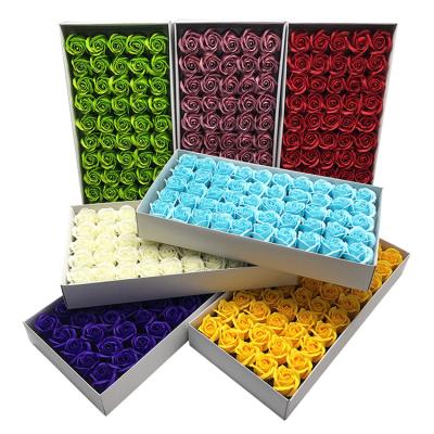 China Soap Flower 50 Pieces Soap Rose Flower Gift Box Roses Gift Box Valentines Day Gift for sale