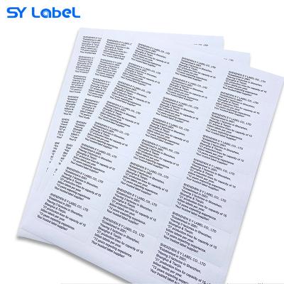 China Three Proofing (Free Sample Hot Selling Water Proof Waterproof Die Cut Labels 24-UP Self Adhesive Sticker Paper A4 for sale