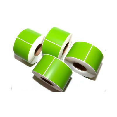 China Waterproof 4x6x1000 Colored Thermal Transfer Label Full Color Labels Color Self Adhesive Paper Roll Label for sale