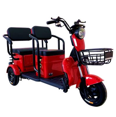 China Seats 3 Wheel Electric Bicycle Passenger Two Rows For Elderly Body Passenger Open Rickshaw for sale