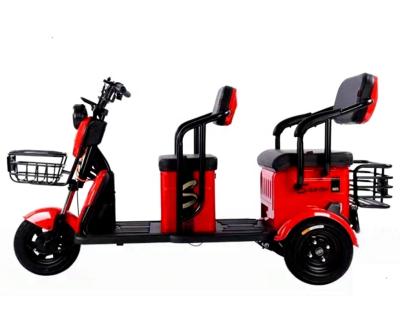 China Passenger Electric Stack Body Leisure Open Tricycle With Two Rows Passenger Seats For Adults for sale