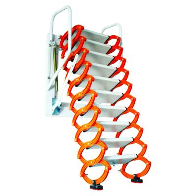 China Folding Ladders Retractable Scissor Step Ladder For Roof Hanging Foldable Stairs for sale