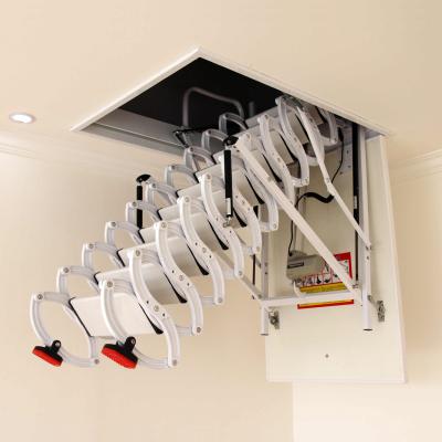 China titanium-magnesium stairs folding attic alloy telescopic ladder electric attic remote control folding ladders for sale