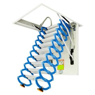 China Aluminum Telescopic Folding Attic Scissor Hatch Ladder Ceiling Hidden Stairs for sale