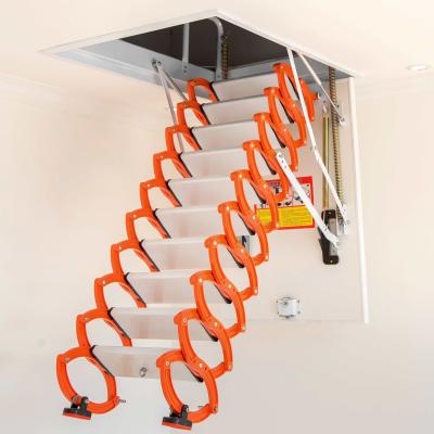 China Folding Ladders Ceiling Mounted Ladder Indoor Retractable Attic Titanium Hidden Attic Stairs Manually for sale