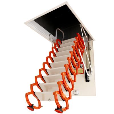 China Folding Ladders Manually Wholesale Attic Folding Ladder Aluminum Megnesium Alloy for sale