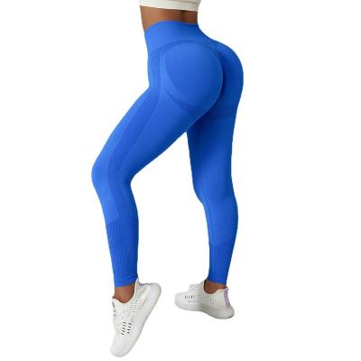 China Antibacterial Custom Wholesale High Waisted Logo Leggings Yoga Pants Gym For Women Gym Workout Yoga Pants Breathable Authentic Gaiters for sale