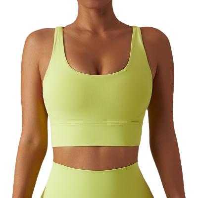 China Running Logo Women's High Waist Yoga Sports Set Yoga Bra Comfortable Fitness Gym Custom Made Nude Wholesale Antibacterial Underwear for sale