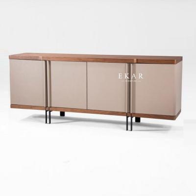 China New Design Modern Dining Room Buffet Set Living Room Luxury Leather Cabinet Modern Sideboard Sideboard Cabinet for sale