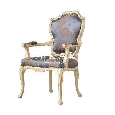 China Luxurious Royal Classical European Design Retro Chair Furniture Solid Wood Dining Chair Restaurant Antique Chair for sale