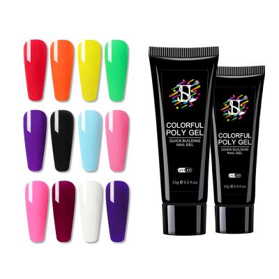 China Personal use for DIY and nail art for salon newcomer nail gel poly poly gel 15ml colorful acrylic UV acrylic for sale