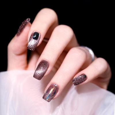 China Personal use for DIY and nail art for salon private label reflective glitter eye gel flashing polish soak off nail UV gel disco eye gel polish reflective gel for sale