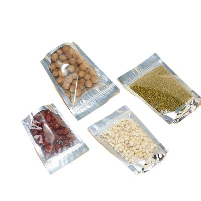 China 200 Micron Recyclable Self Pos Bag Aluminum Foil Clad Bag Can Hold Food Dry Goods Fruit Tea Leaf Bag for sale