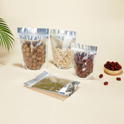 China Recyclable PET Mylar Stand Up Plastic Aluminum Foil Bag Clear Keep Cool 10*15+3cm Stand Up Pouching Bag for sale