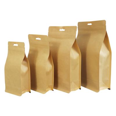 China Recyclable Size 20* Paper Bag 30+4 Paper Bag Food Packaging Zipper Lock Bag Custom Aluminum Foil Food Bag for sale