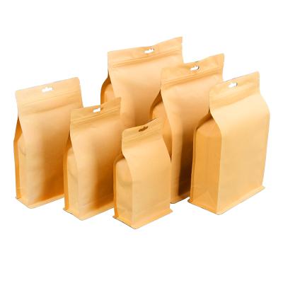 China Size 18*28+4 Aluminum Foils Kraft Paper Bag Recyclable Food Customized Bag And Logo Printing for sale