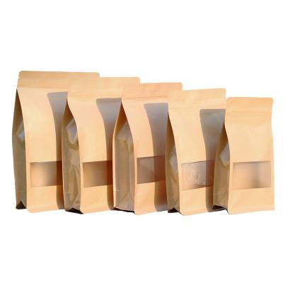 China Recyclable Yellow Paper Bag Octagonal Sealed Packaging Self Sealed Bag Dried Shrimp Dried Fruit Dog Food Self Supporting Packaging Bag Customized for sale