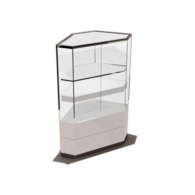 China Single-sided+Double-sided Aluminum Customizable Center Glass Jewelry Display Cabinet Glass Display Cabinet Counter with Door for sale