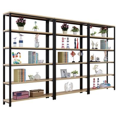 China Multi-storey supermarket shelf display furniture news design wrought iron multi-functional modern bookshelves bookshelves for sale