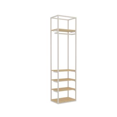 China Single Sided Custom Wooden Clothes Shop Racking Display Racks Stand Baby Clothes Store Display Showroom Fixtures Shelf for sale