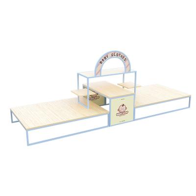 China Maternal Rack Double Sided Display Rack And Child Store Shelves Customized Style Universal Double Sided Wooden Rack Store Shelves for sale