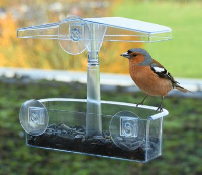 China Amazon Hot Selling Non-automatic Window Bird Feeder Wholesale Clear Hanging Bird Feeder for sale