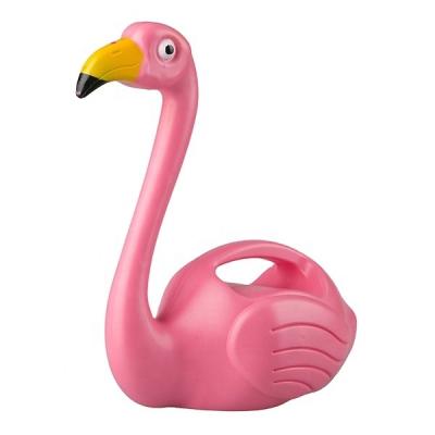 China Aquatic Plants Stable Quality Watering Can Garden Flamingo Plastic 1.5 Liters Water Box For Garden for sale