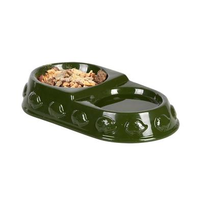 China Sustainable Pet Feeder Hedgehog Feeds Ceramic Pet Food Bowl 2-1 Hedgehog Feeding Bowl for sale