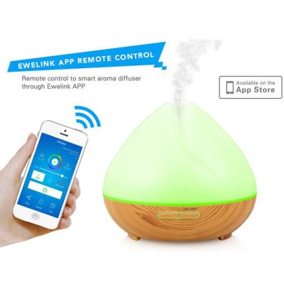 China 400ml volcano hotel shaped wifi smart wod essential oil diffuser for sale