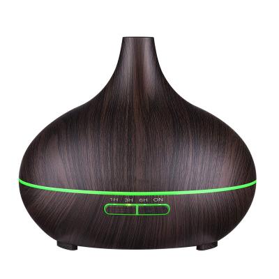 China Strong Colorful Led Humidifier Lights Difusor De Aromas 500ml Car Essential Oil Diffusers Wooden Wholesale Diffusers for sale