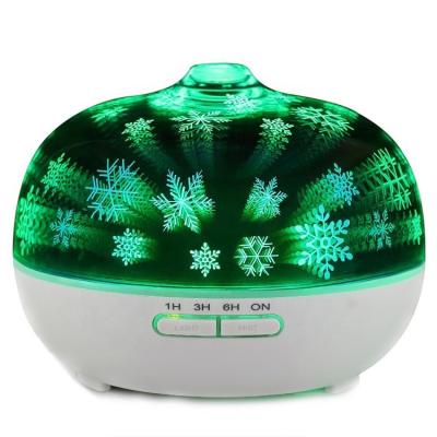 China Car 3D Rainbow 7 Colors LED Light Humidifier 300ml 3D Electric Ultrasonic Aroma Oil Glass Essential Diffuser for sale