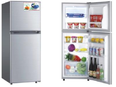 China 118L DC upright solar fridge freezer AC/DC compressor fridge ( upright double door 98L-518L) for sale