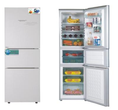 China 188L DC upright solar fridge freezer AC/DC compressor fridge ( upright 3doors 188L218L) for sale