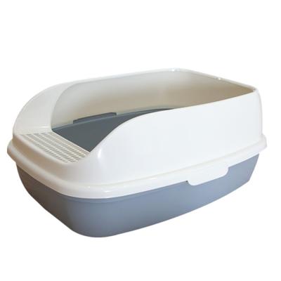 China SUSTAINABLE CAT LITTER BOX OPEN CAT LITTER TRAY WITH COVER AND SCOOP for sale