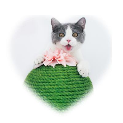 China Viable Pet Toys Claw Cat Scratching Rolling Ball Hemp Rope Cactus Wholesale Wear Resistant Wooden Grinding Ball for sale