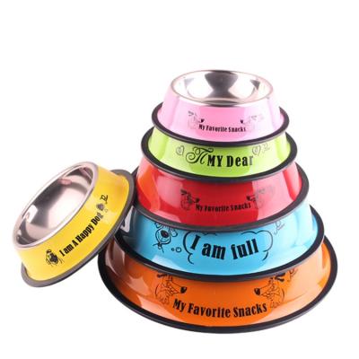 China Sustainable Portable Indoor Pet Feeding Stainless Steel Two Wheel Cat Food Bowl Pet Cat Dog Water Bowl for sale