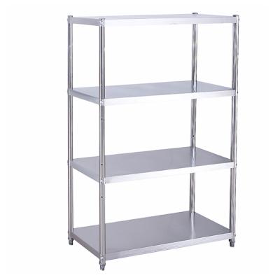 China Suitable for new stainless steel kitchen storage rack factory shelf outside 2022 four-layer kitchen shelf for sale