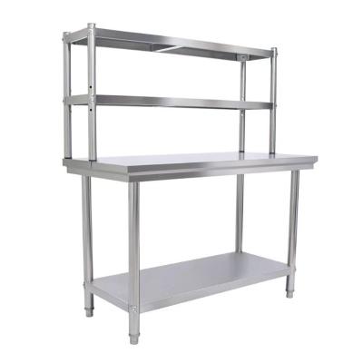 China High Quality Kitchen Kitchen Use Work Bench 2 Layer Work Table Stainless Steel Table Bench for sale