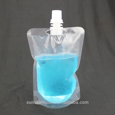 China Food BPA Free Spouted Liquid Stand Up Pouches Juice Pouches With 4mil 8.2mm Spout for sale