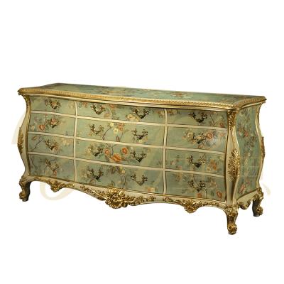 China Hand Painted Yips European Antique Style LD-1903-1799 Classical Home Decoration Dressing Cabinet Hand Painted Floral Pattern Look for sale